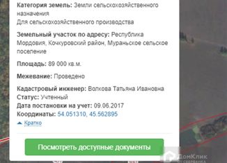 Участок на продажу, 890 сот., село Мурань
