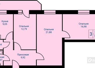 3-комнатная квартира на продажу, 74.2 м2, Первоуральск, улица Сакко и Ванцетти, 10