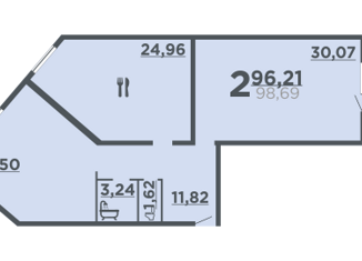 Продажа 2-ком. квартиры, 96.21 м2, Волгоград, проспект Маршала Жукова, 98Б, ЖК Атлант