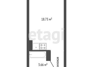 Продажа 1-ком. квартиры, 31.3 м2, Красноярск, улица Партизана Железняка, 38, ЖК Золотое Сечение