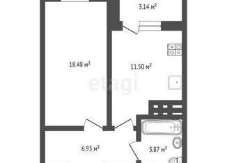 Продается 1-комнатная квартира, 42 м2, Самара, метро Гагаринская