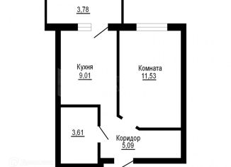 Продажа 1-ком. квартиры, 30 м2, Тюмень, ЖК Заречный