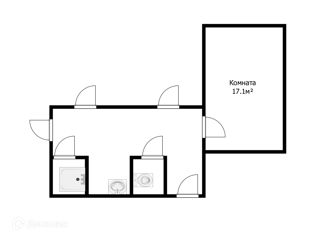 Продам квартиру студию, 17.1 м2, Томск, Алтайская улица, 163А