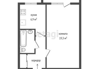 Продается однокомнатная квартира, 32.7 м2, Екатеринбург, улица Патриса Лумумбы, 38, Чкаловский район