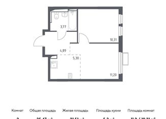 Продам 2-комнатную квартиру, 35.47 м2, село Остафьево, жилой комплекс Остафьево, к13