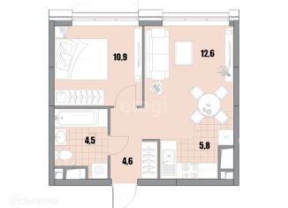 Продам 2-ком. квартиру, 38.4 м2, Москва, ЖК Вестердам, Аминьевское шоссе, 4Дк3литБ