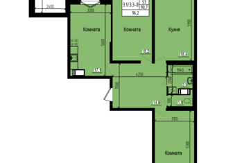 Продается трехкомнатная квартира, 96.2 м2, посёлок Парголово, Ольгинская дорога, 3/20, ЖК Прагма Сити
