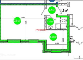 Продаю 1-комнатную квартиру, 39 м2, село Толмачёво, квартал Джобса, 10