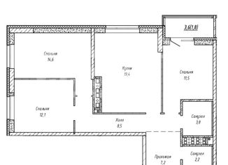 Продается трехкомнатная квартира, 83.5 м2, Екатеринбург, метро Машиностроителей, улица Данилы Зверева, 11