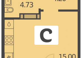 Продам квартиру студию, 25.06 м2, Краснодар, улица Красных Партизан, 1/3, микрорайон Светлоград