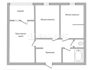 Продается двухкомнатная квартира, 64.2 м2, посёлок Путёвка, микрорайон Мегаполис-парк, 16к4