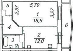 Продается 1-комнатная квартира, 41.2 м2, Ярославль, улица Бабича, 10А, Северный жилой район