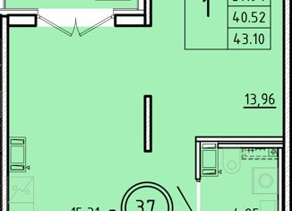 Продаю 1-ком. квартиру, 37.94 м2, посёлок Шушары, Образцовая улица, 6к3, ЖК Образцовый Квартал 8