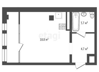 Продам квартиру студию, 53.4 м2, Тюмень, улица Чернышевского, 2Бк2