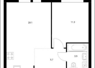Продам 1-ком. квартиру, 41 м2, Москва, ЖК Амурский Парк, Амурская улица, 2Ак2