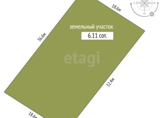 Продам участок, 6.1 сот., садовые участки Строитель