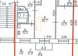 2-ком. квартира на продажу, 44 м2, Колпино, Загородная улица, 43к2