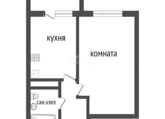 1-комнатная квартира на продажу, 35.2 м2, Краснодар, улица Ветеранов, 83, микрорайон 2-я Площадка