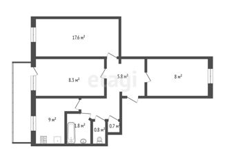 Продажа трехкомнатной квартиры, 52 м2, Крым, 2-й микрорайон, 7