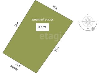 Продажа земельного участка, 8.7 сот., рабочий посёлок Октябрьский, площадь Победы