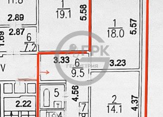 Продам двухкомнатную квартиру, 56.7 м2, Москва, Дубравная улица, 40к1, Дубравная улица