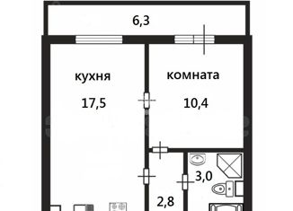 Продажа однокомнатной квартиры, 33.7 м2, Санкт-Петербург, улица Дыбенко, 7к1, ЖК Цивилизация