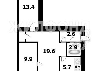 Продажа 3-ком. квартиры, 55.2 м2, Новосибирск, Часовая улица, 13, Часовая улица