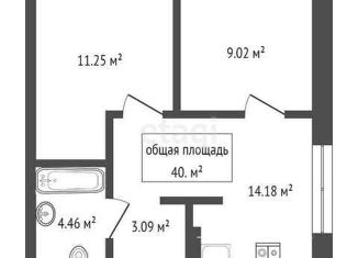 Продам 2-ком. квартиру, 40 м2, Новосибирск, ЖК Кедровый, Кедровая улица, с45к1