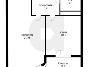 Продажа 1-комнатной квартиры, 40.4 м2, Краснодар, Черниговская улица, 1, ЖК Версаль