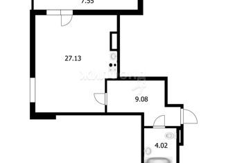 Продается однокомнатная квартира, 38.9 м2, Новосибирская область, улица Добролюбова, 162/1