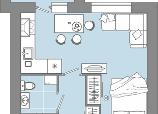 Продам квартиру студию, 28 м2, Ульяновск, улица Еремецкого, 11, ЖК Центрополис