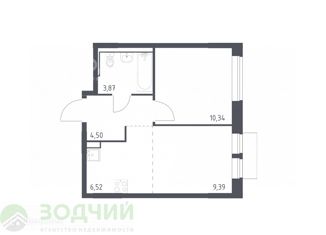 Продажа 2-комнатной квартиры, 34.62 м2, Москва, Молжаниновская улица, 3, Молжаниновский район