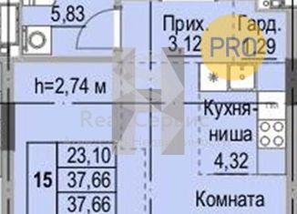 Продажа 1-ком. квартиры, 37.6 м2, Ижевск, улица Лихвинцева, 17, ЖК Республика