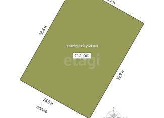 Земельный участок на продажу, 11.1 сот., коттеджный посёлок Росток