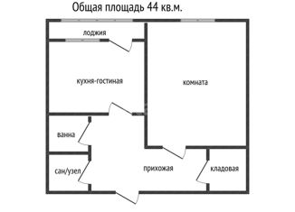 Продается однокомнатная квартира, 44 м2, Краснодар, улица им. Сорока А.М., 2, ЖК Мирный