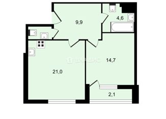 Продаю 1-комнатную квартиру, 51.9 м2, Москва, улица Паршина, 10, улица Паршина