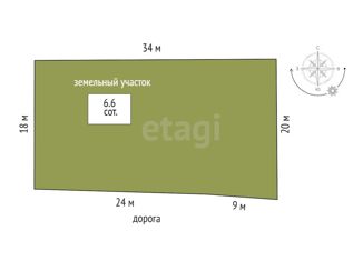 Продажа участка, 6.6 сот., СНТ Рассвет-1, Строительная улица, 24