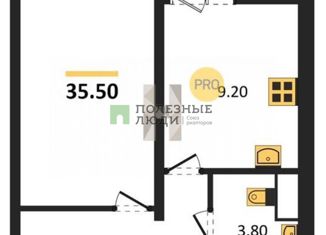 Продам 1-комнатную квартиру, 35.5 м2, Воронежская область, Ростовская улица, 18А