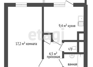 Продается однокомнатная квартира, 35.6 м2, Санкт-Петербург, Российский проспект, 5, Российский проспект