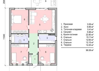 Продаю дом, 96 м2, коттеджный посёлок Царицыно-2, проезд Карамзина