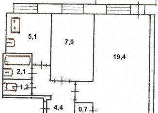 Продаю двухкомнатную квартиру, 40.8 м2, Дубна, Центральная улица, 21А