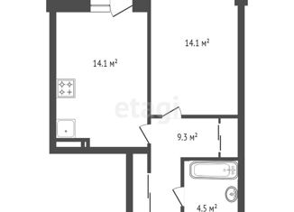 Продам однокомнатную квартиру, 43 м2, Красноярск, Советский район, Октябрьская улица, 16