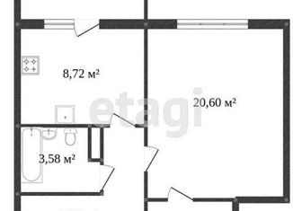 Продам однокомнатную квартиру, 39 м2, поселок городского типа Северный, улица Некрасова, 13поз1