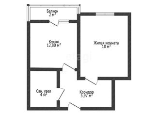 Продам однокомнатную квартиру, 41.3 м2, Краснодар, Стахановская улица, 1/5к5, микрорайон Авиагородок