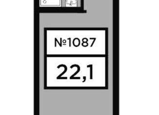 Продается квартира студия, 22.1 м2, посёлок Парголово, Толубеевский проезд, 8к2