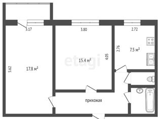 Продам 2-комнатную квартиру, 52.7 м2, Челябинск, Комсомольский проспект, 69, Курчатовский район