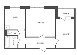 Продам 2-комнатную квартиру, 53.1 м2, Красноярский край, улица Сергея Лазо, 36