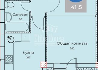 1-ком. квартира на продажу, 41.5 м2, Калуга, переулок Баррикад, 5, ЖК Калейдоскоп