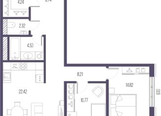 Продаю двухкомнатную квартиру, 76.05 м2, Санкт-Петербург, улица Стахановцев, 1, улица Стахановцев