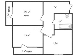 Продается двухкомнатная квартира, 45.2 м2, Краснодар, улица имени Героя Ростовского, 8, ЖК Ракурс